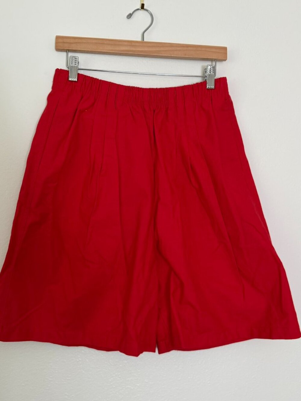 Partners Red High Waist Pleated Bermuda Shorts Size 16